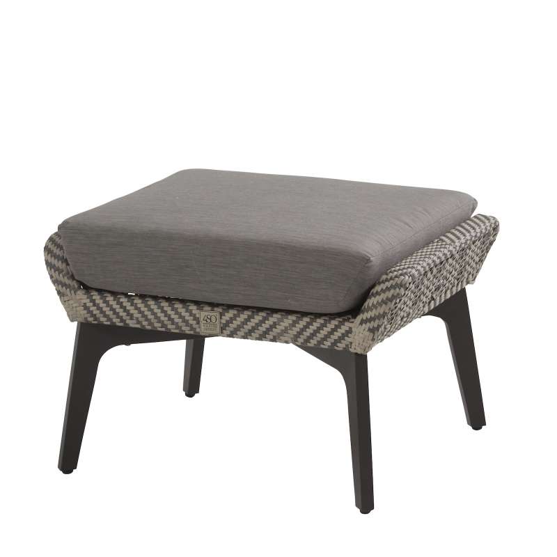 4Seasons Outdoor Savoy Fusshocker Fussteil Geflecht Batik mit Kissen 213274