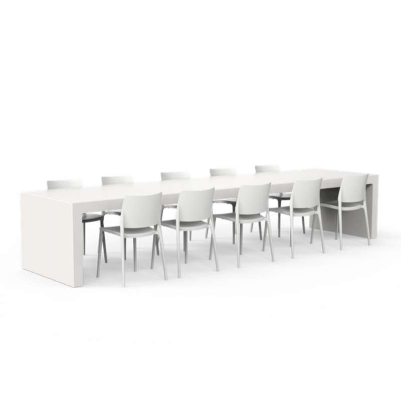 One To Sit 11-teilige Sitzgruppe Sera Base Aluminium weiß 400x100 cm