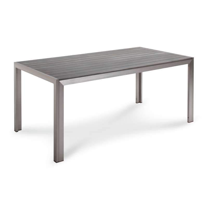 Best Freizeitmöbel Tisch Seattle Aluminium 180 x 90 x 76 cm silber/anthrazit