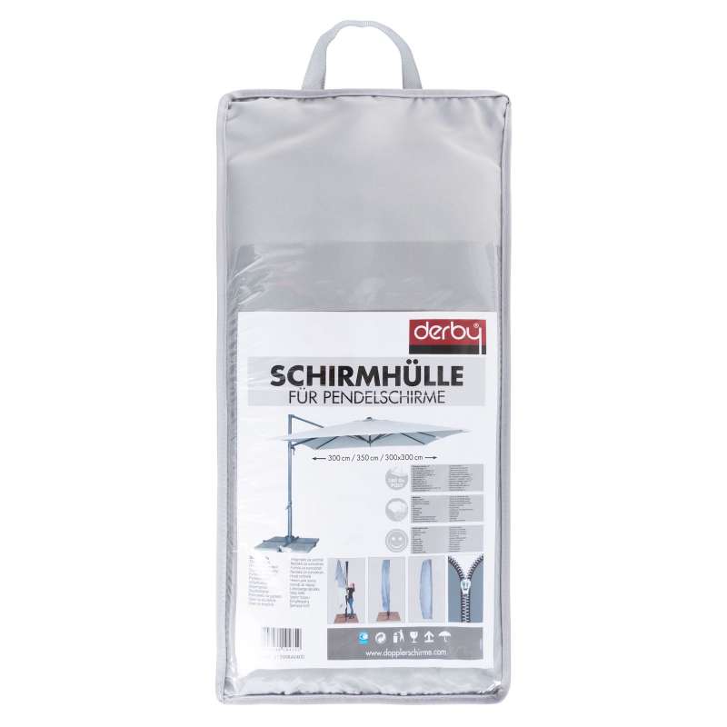 Doppler Schutzhülle Basic grau für Ampelschirme mit ø 350 cm und 300 x 300 cm Sonnenschirm