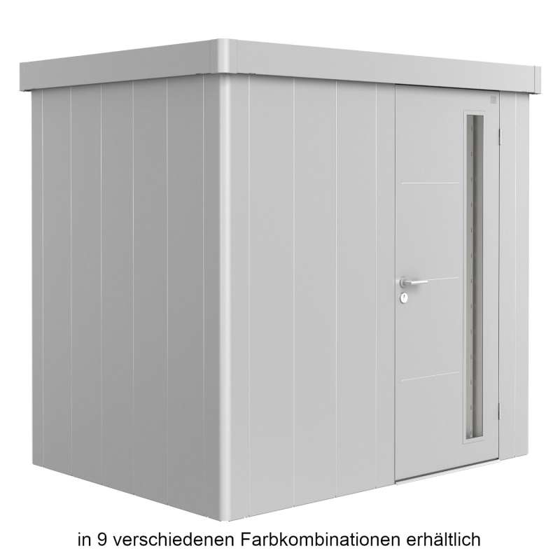 Biohort Gerätehaus Neo 1B 236x180x222 cm Standardtür in 9 verschiedenen Farben Gartenhaus