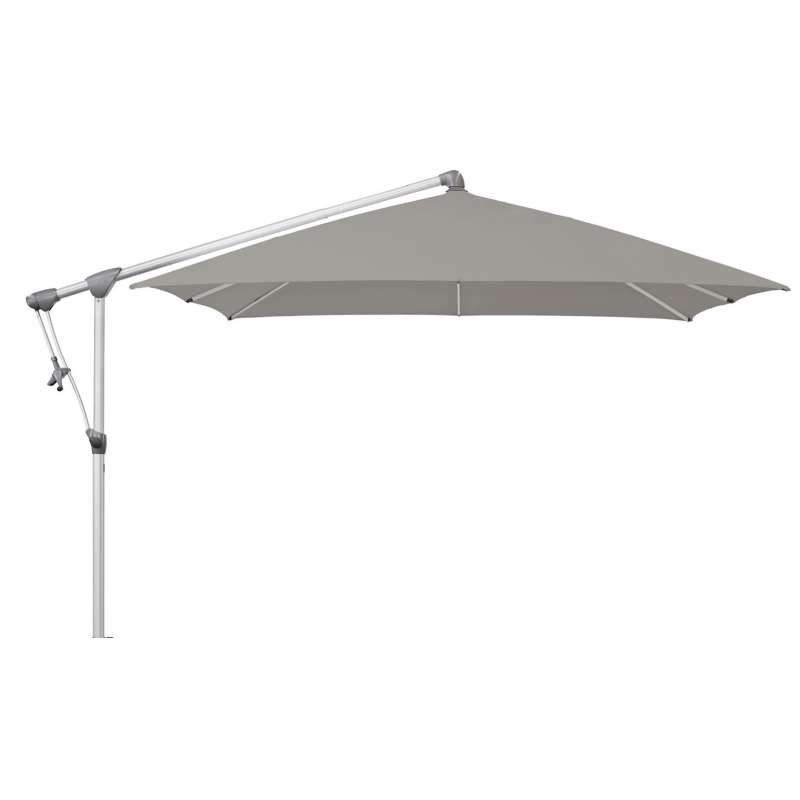 GLATZ Sonnenschirm SUNWING® C+ 260 x 260 cm Stoffklasse 5 Silver-Mélange 652