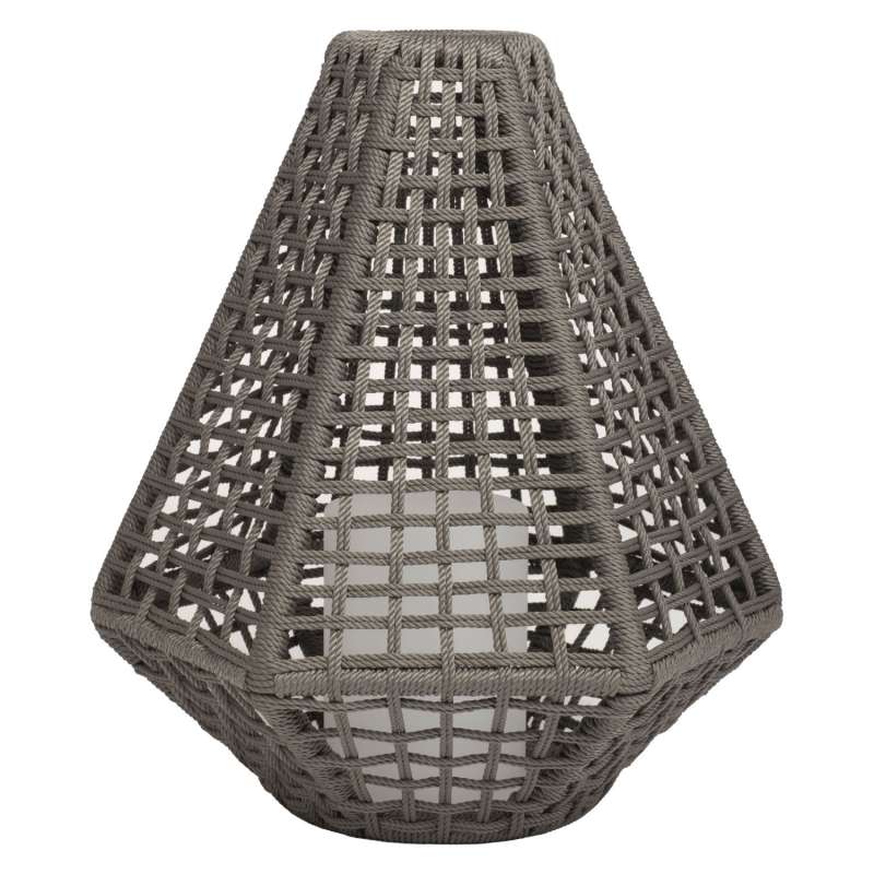 Stern Leuchte Greta anthrazit/Synthetikfaser platin 56x48x61 cm mit LED-Einsatz Lampe Windlicht