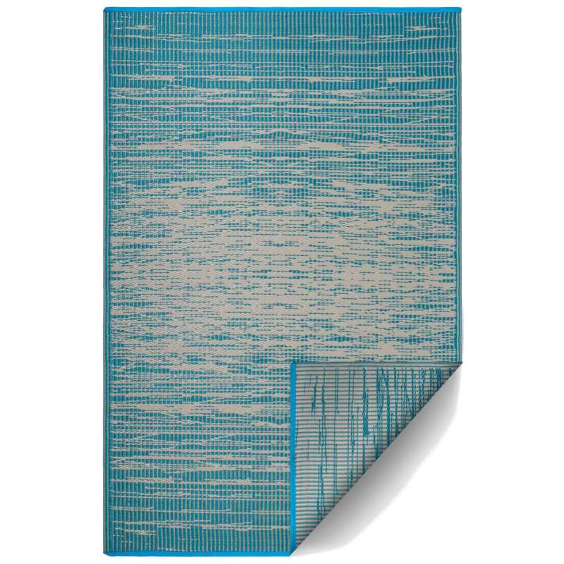 Fab Hab Outdoorteppich Brooklyn Teal aus recyceltem Plastik türkis wetterfest verschiedene Größen