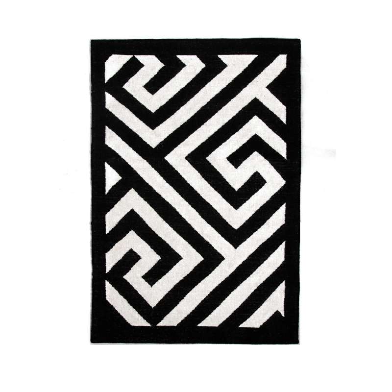 Fab Hab Outdoorteppich Vancouver Black aus recycelten PET-Flaschen schwarz 150x240 cm