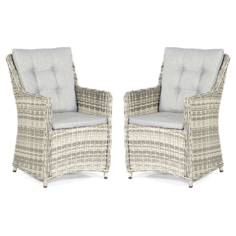 SunnySmart 2x Garten-Sessel Hamilton Alu/Kunststoffgeflecht vintage-taupe Gartenstuhl