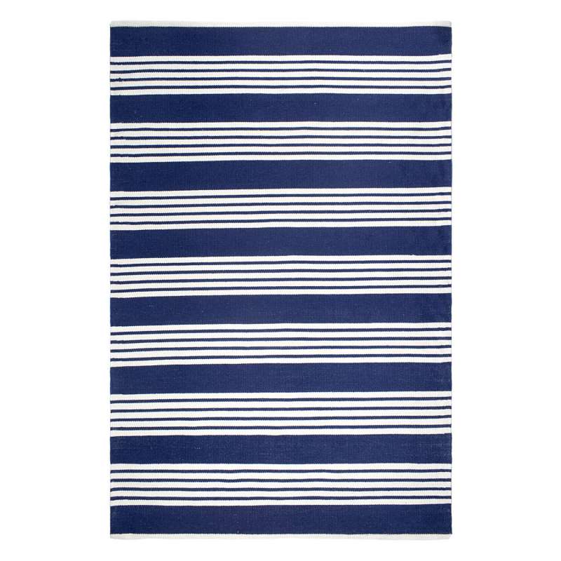 Fab Hab Outdoorteppich Mariona Stripe Blue&White aus recycelten PET-Flaschen blau/weiß 180x270 cm