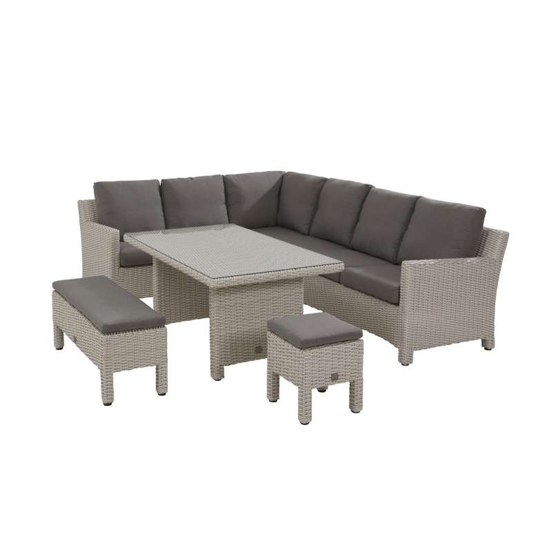 Aqua-Saar Fantasy Island 5-teilige Loungegruppe frost Sitzecke Komplettset Gartengarnitur