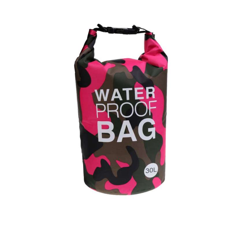 Drybag 30L Tasche Packsack Water proof 30 Liter wasserdicht Camouflage pink Softcase