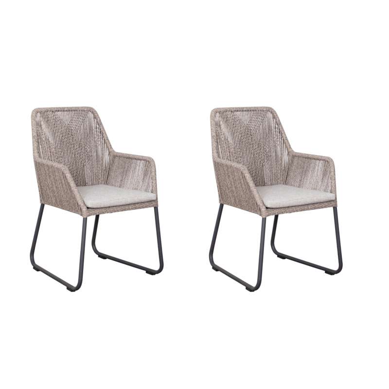 deVries 2x Diningsessel "ADORA" 2 Stück, Größe 64 x 64 x 83 cm, beige
