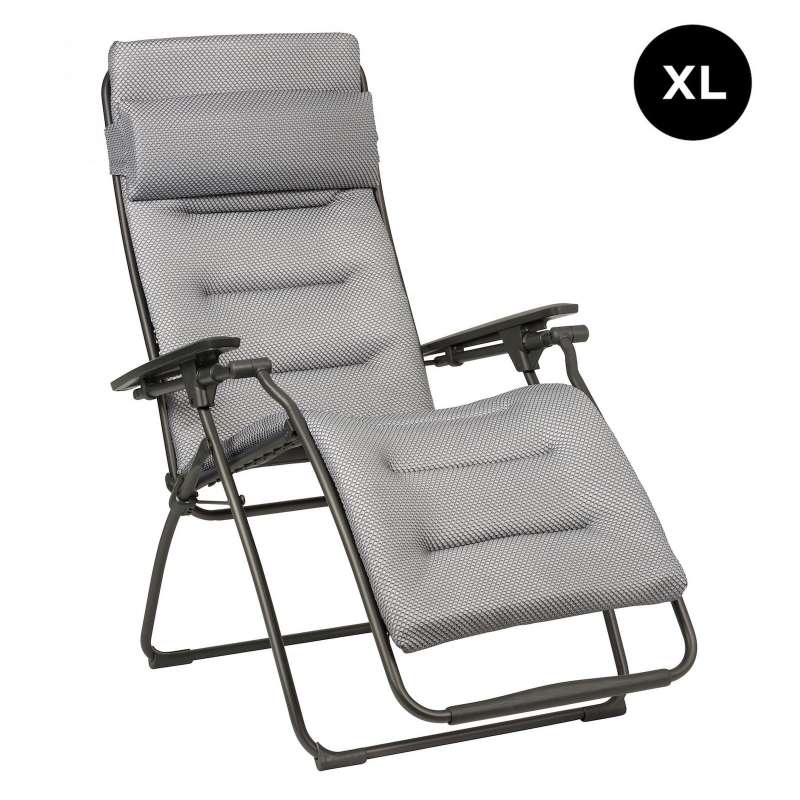 Lafuma Futura XL BeComfort® Relaxliege Silver Titane Sonnenliege LFM3131.8901