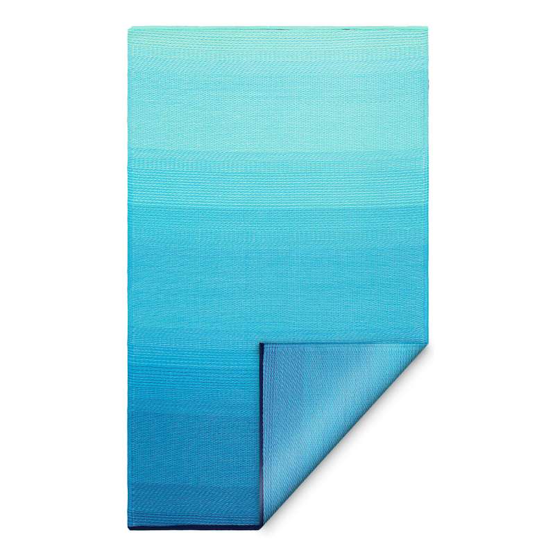 Fab Hab Outdoorteppich Big Sur aus recyceltem Plastik teal/türkis wetterfest 240x300 cm