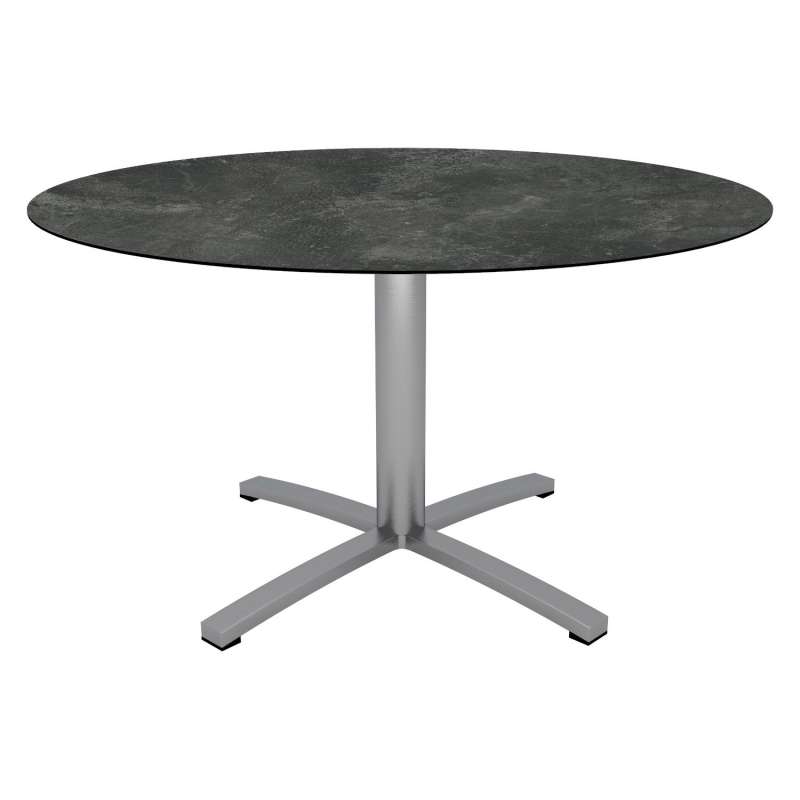 Stern Gartentisch Ø 134 cm Edelstahl/Silverstar 2.0 Slate runder Tisch