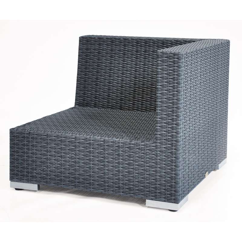 Sonnenpartner Lounge-Eckmodul Residence Aluminium mit Polyrattan graphit-schwarz inklusive Kissen Lo