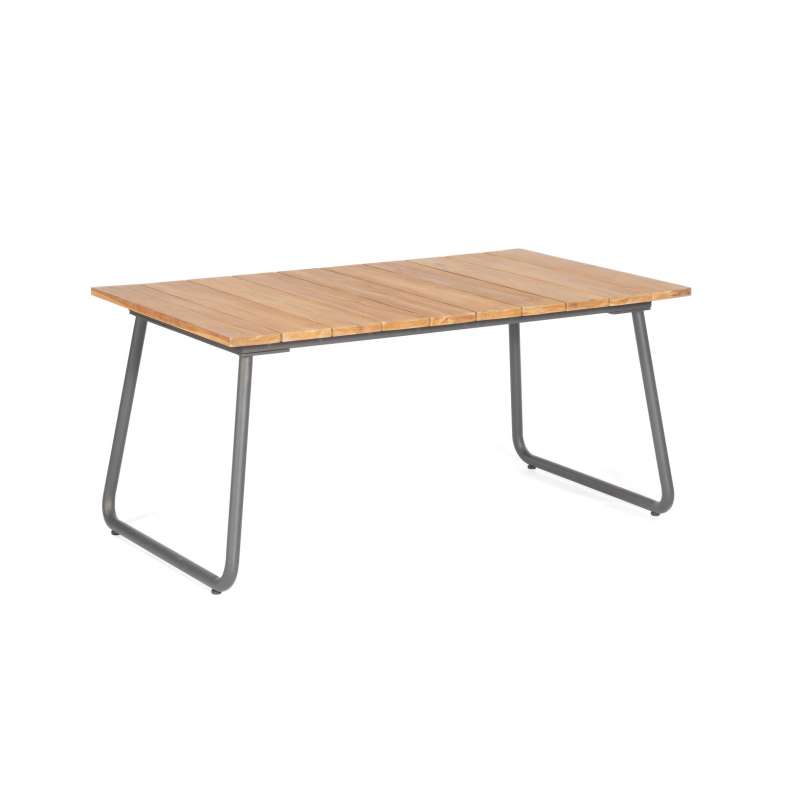 Sonnenpartner Lounge-Tisch Woodland 160x90 cm Aluminium mit Teak Loungetisch