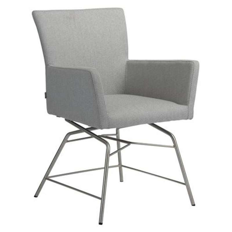 Stern Dining-Sessel Artus VIP Edelstahl/Outdoorstoff kristall silber Loungesessel Gartensessel