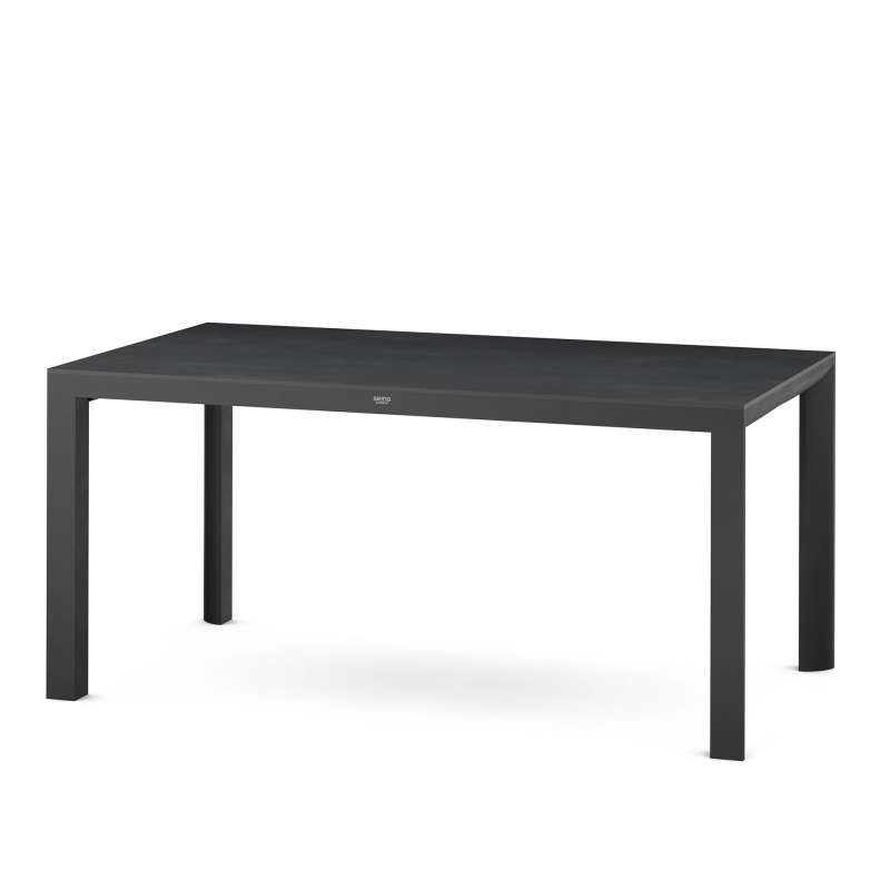Siena Garden Silva Dining Tisch – 160 x 90 cm, Aluminium (matt anthrazit) & HPL Ferro